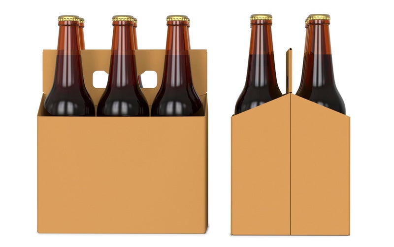 ICE N COLD 6pk Cardboard Carrier (Kraft, 50ct) | Holds 6pk 12oz Bottles | FAST SAME DAY SHIPPING - Image 2